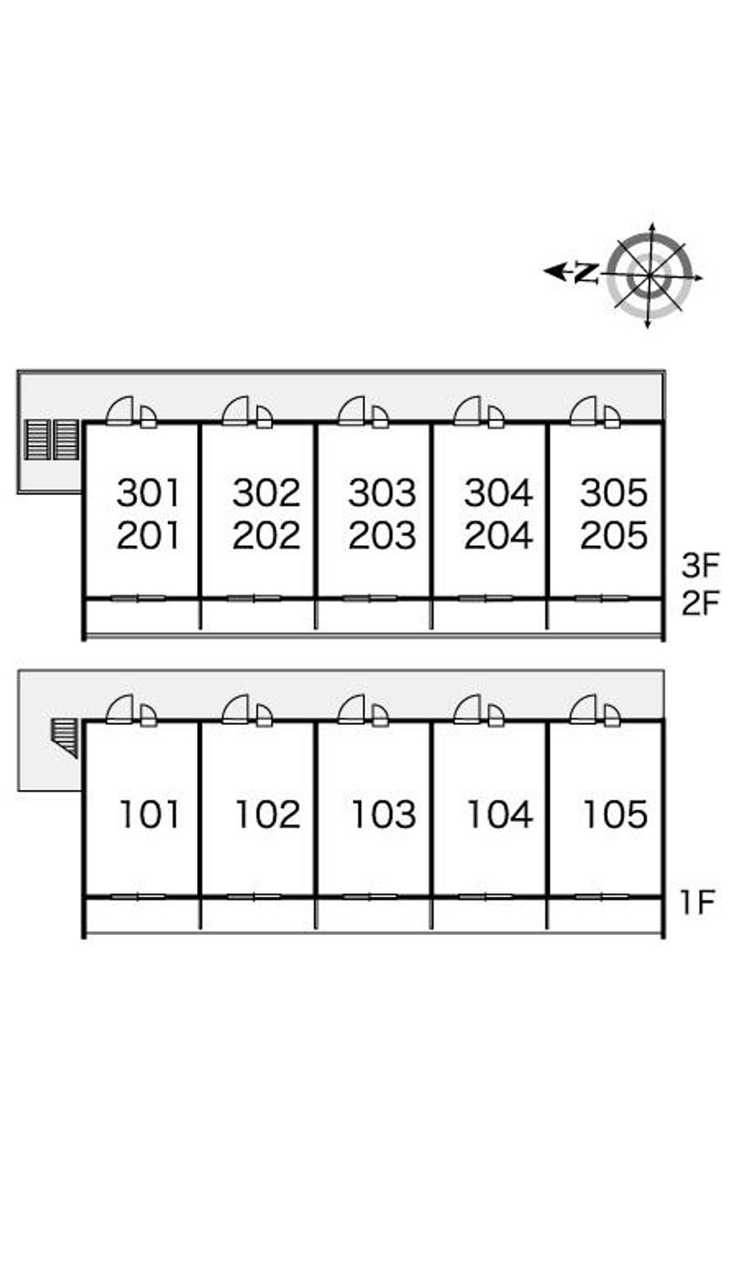 レオパレス大和田Ⅱ 間取配置図