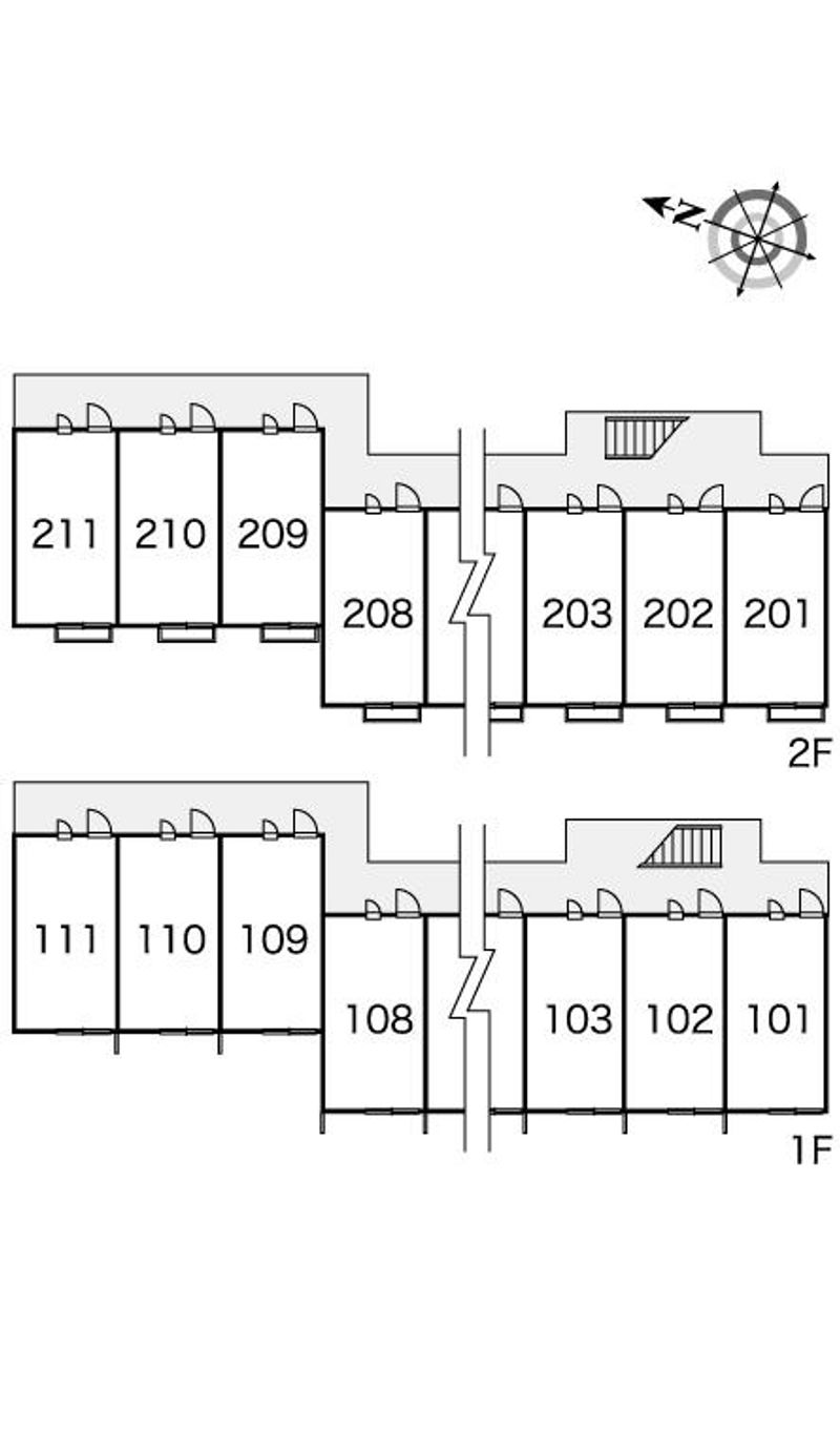 レオパレス瀬戸西 間取配置図
