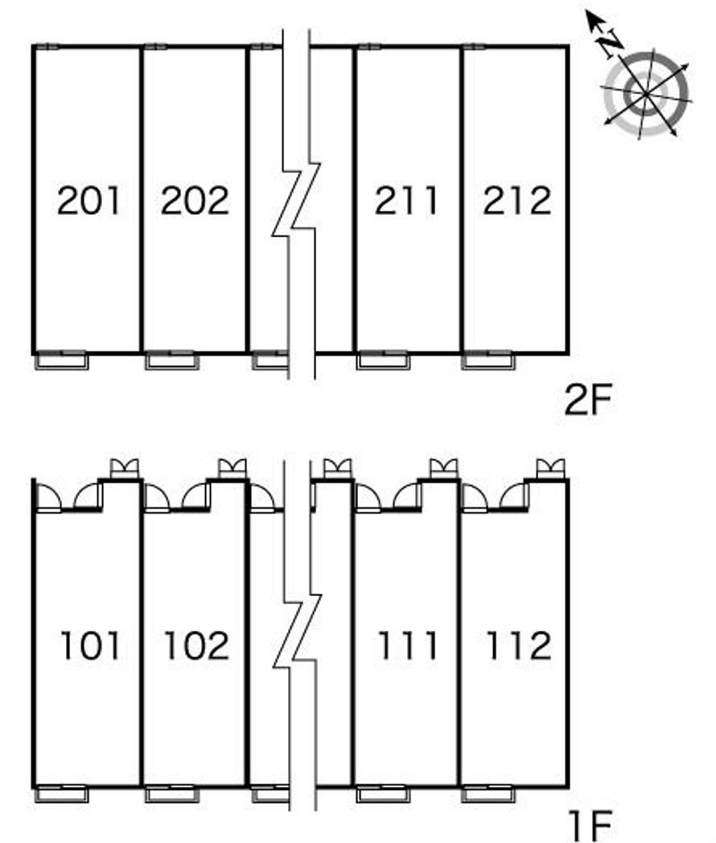 レオパレスグレイス上津Ⅱ 間取り配置図