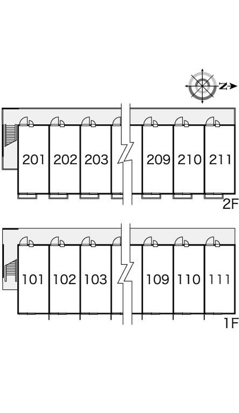 レオパレスグロス　ヴェスト 間取り配置図