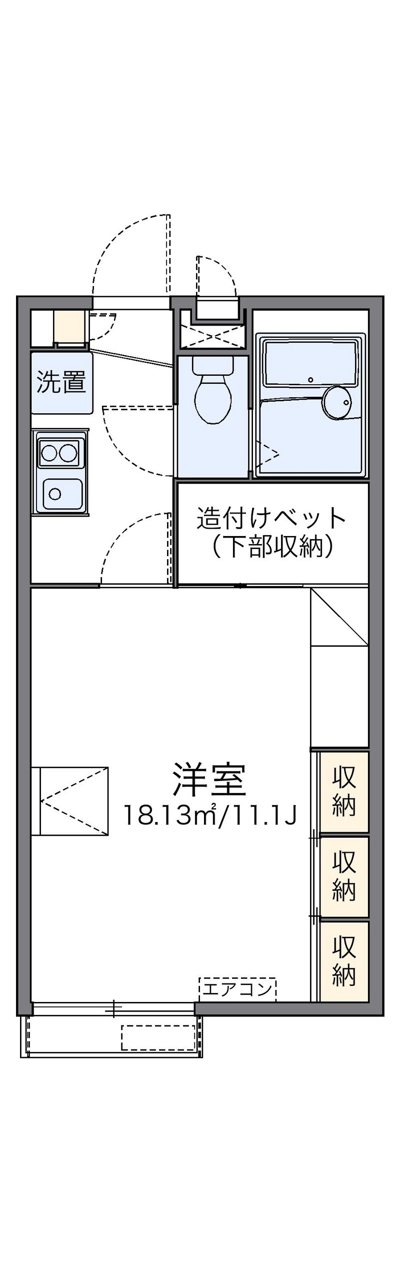 レオパレスイーストライト白井 間取図
