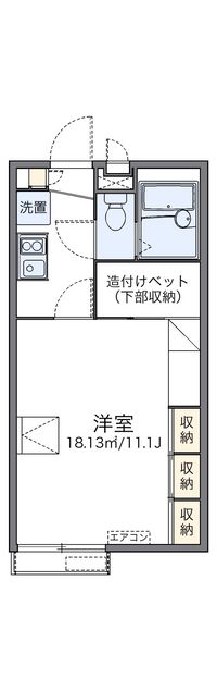 レオパレスイーストライト白井 間取り図