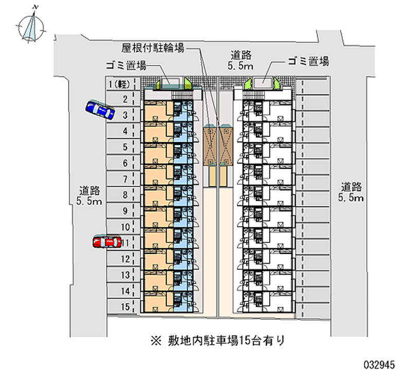 レオパレスファンファーレ 月極駐車場