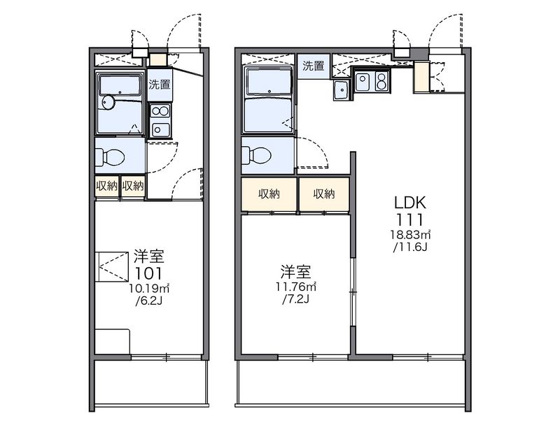 レオパレスエスタ 間取図