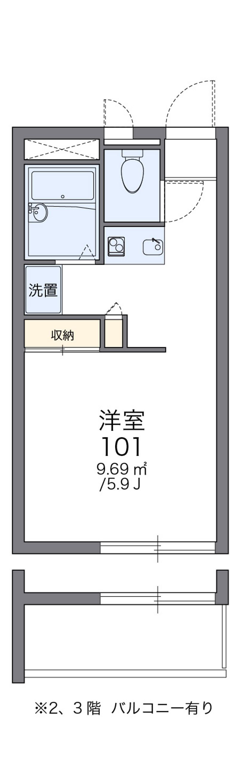 レオパレス芳野 間取図