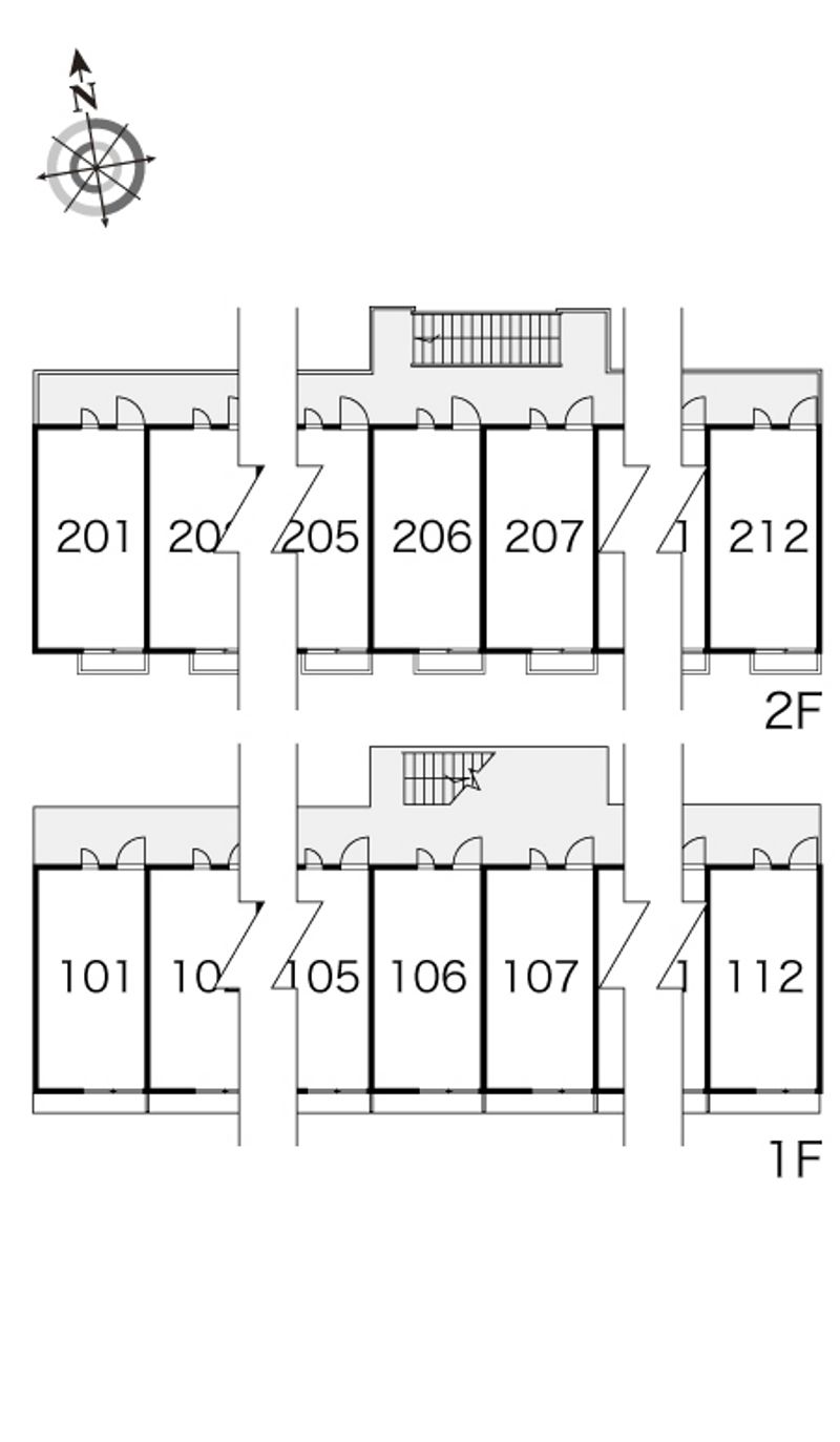 レオパレスＮＩＳＨＩＯＫＡ 間取り配置図
