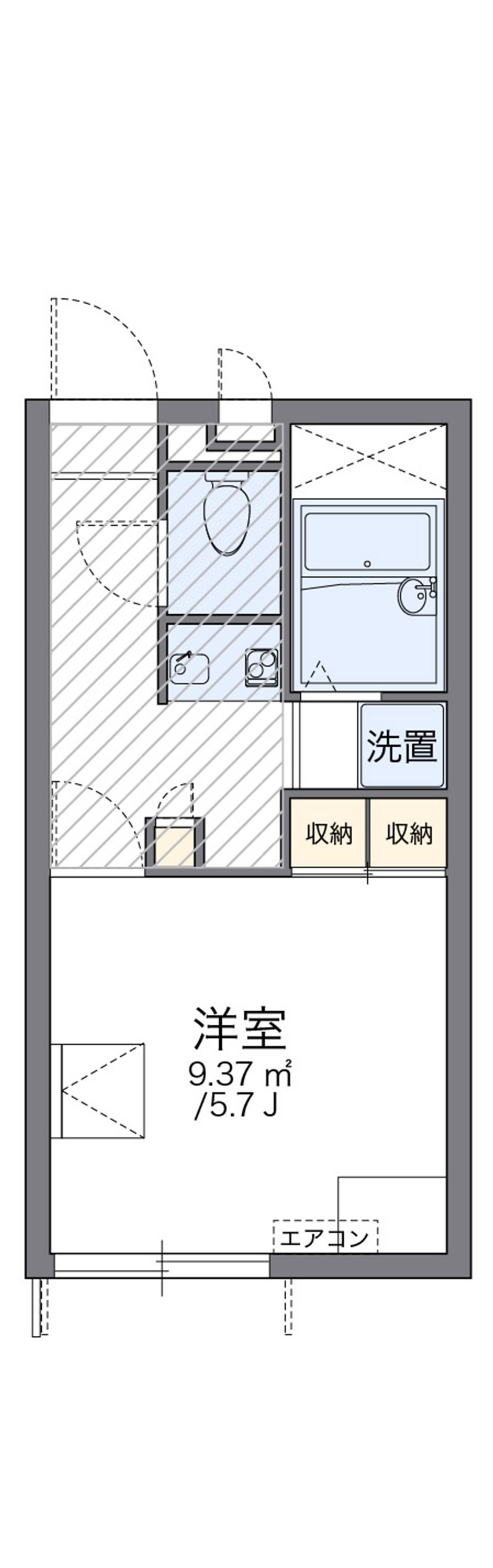 レオパレスマロウ 間取図