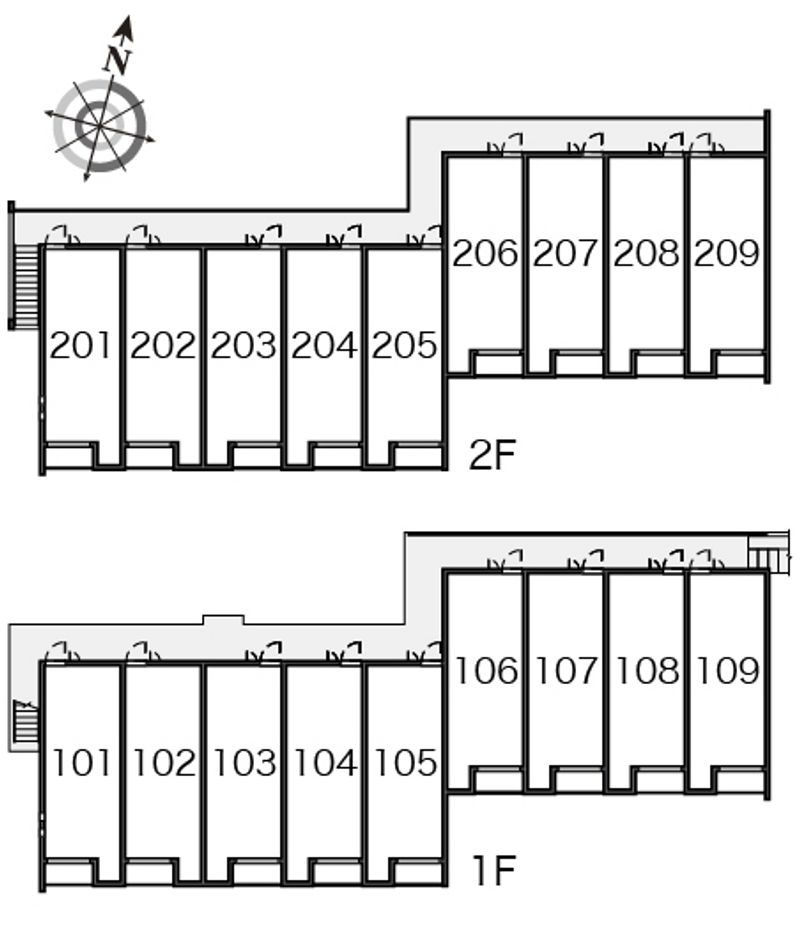 クレイノＨＯＭＥＪＩＮＤＥＮ 間取配置図