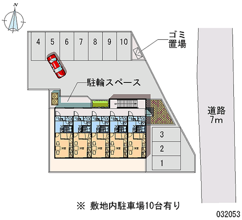 レオパレスハッピネス 月極駐車場