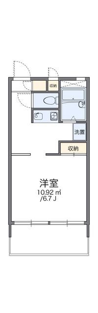 レオパレス二の宮Ａ 間取り図