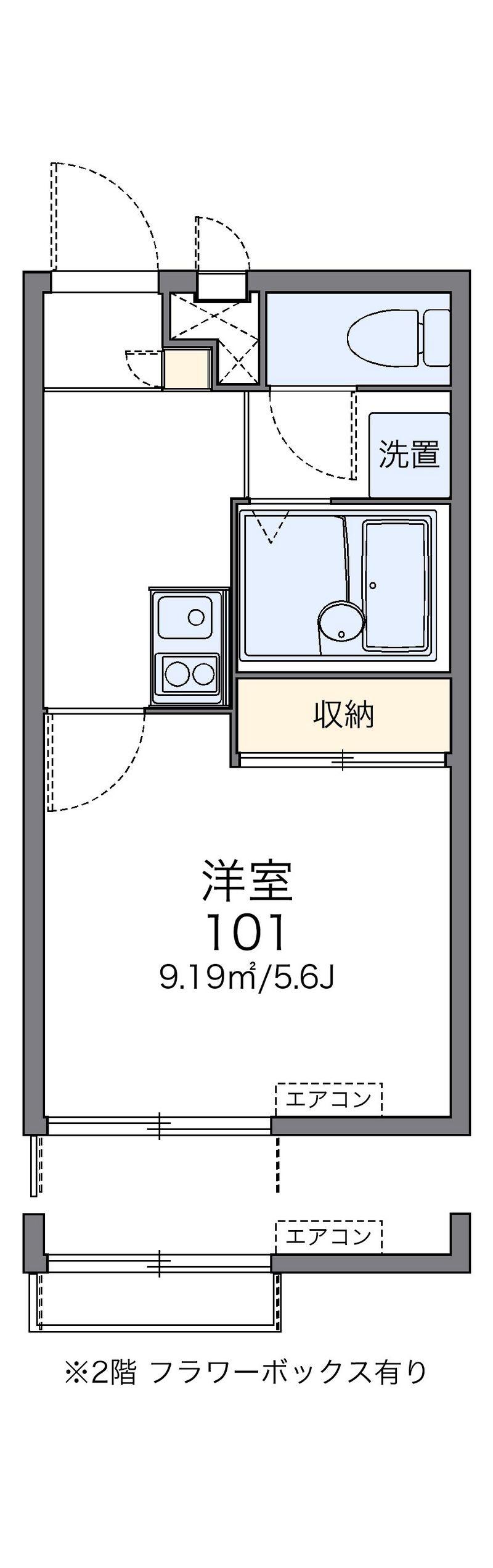 レオパレスカメマスⅠ 間取図