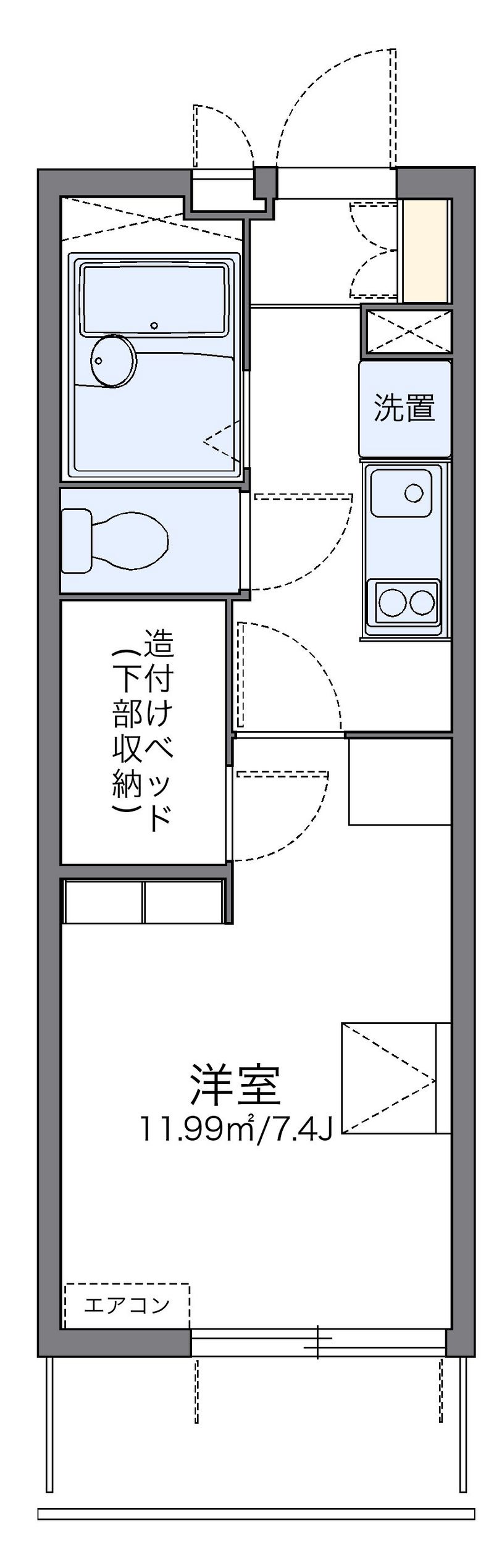 レオパレスマローネ 間取図