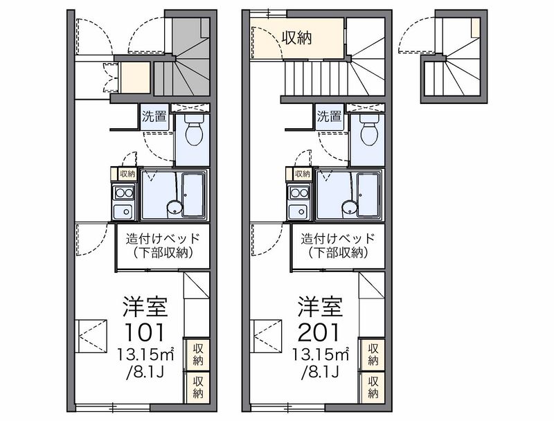 レオパレス清静館 間取図