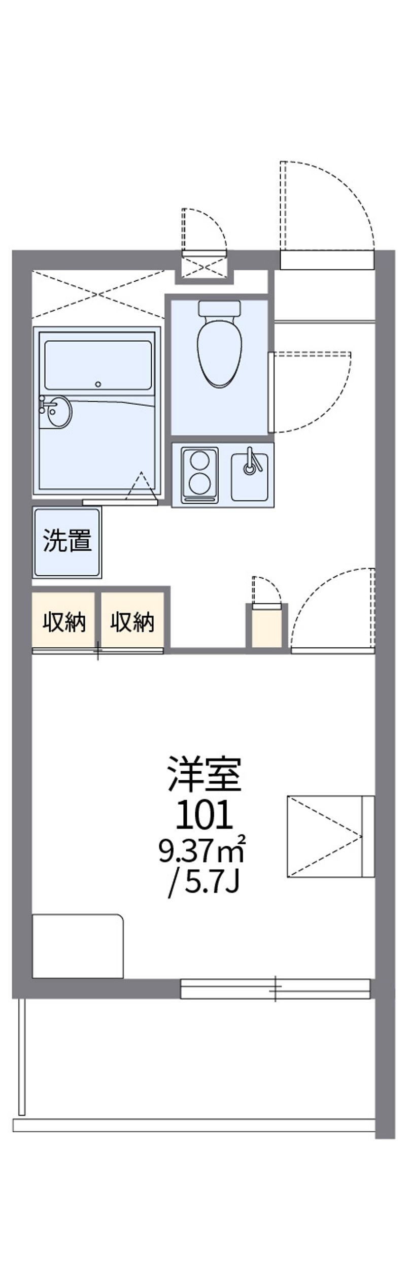 レオパレスアルカンシェル 間取図