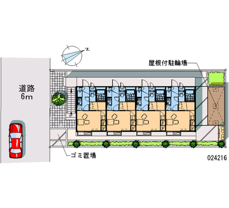 レオパレスラ　メゾン三郷 区画図