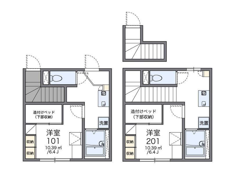 レオパレス川名駒方 間取図