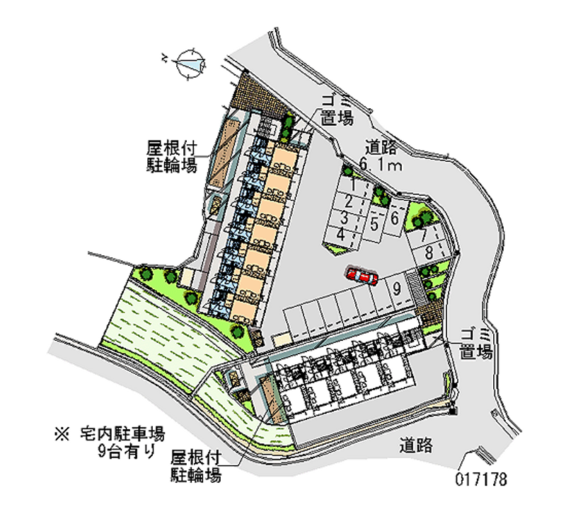 レオパレス多田４ 月極駐車場