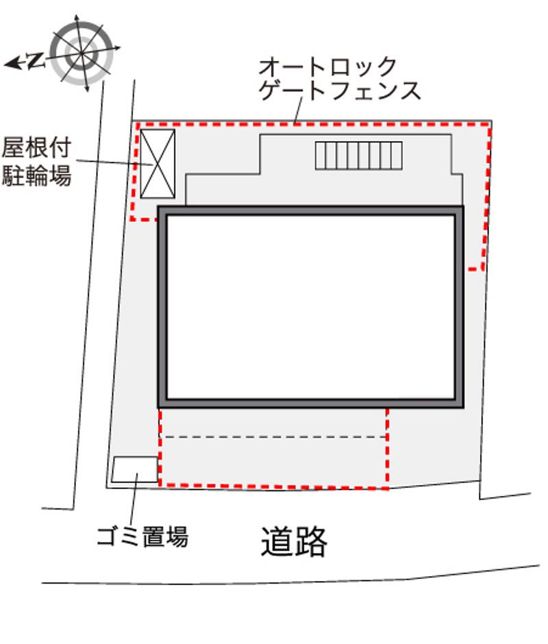 レオパレスソレイユ　Ｋ 配置図
