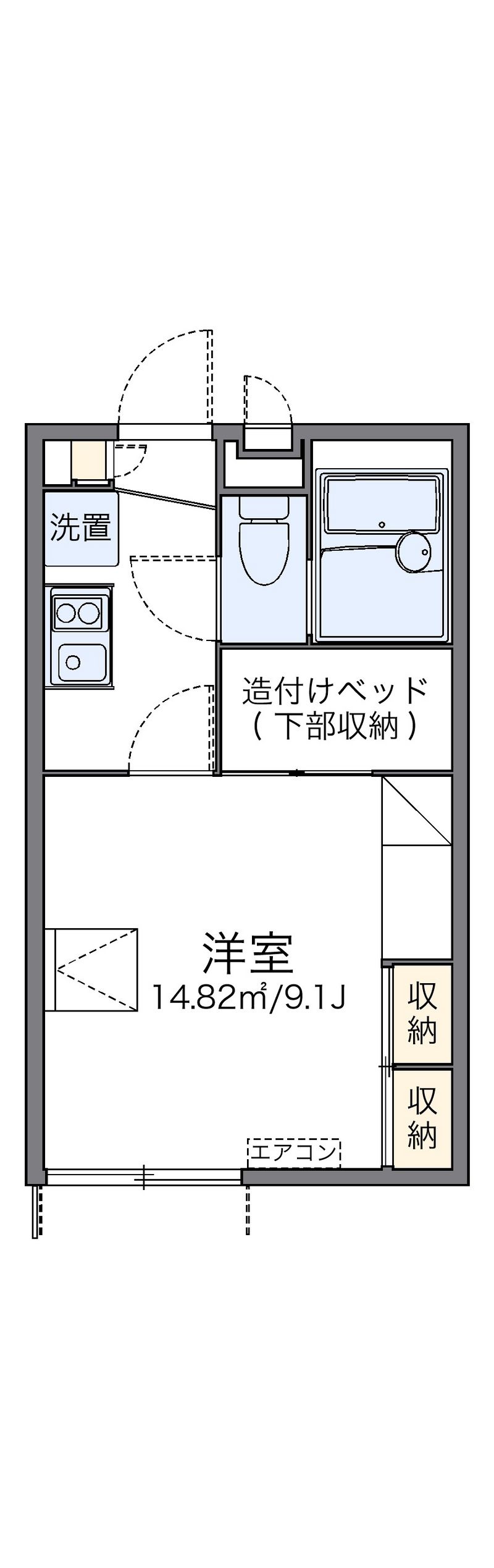 レオパレスグリーンハイツ 間取図