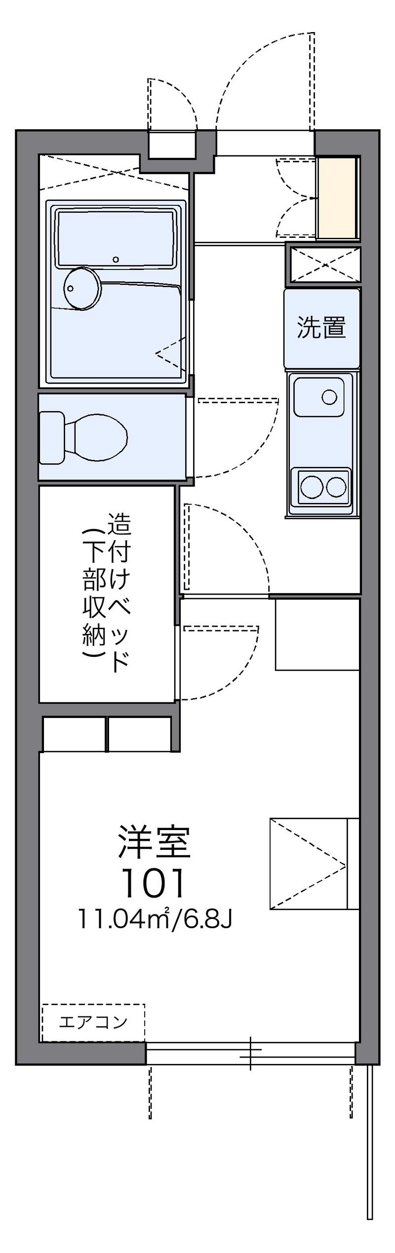 レオパレスアーク姫島 間取図