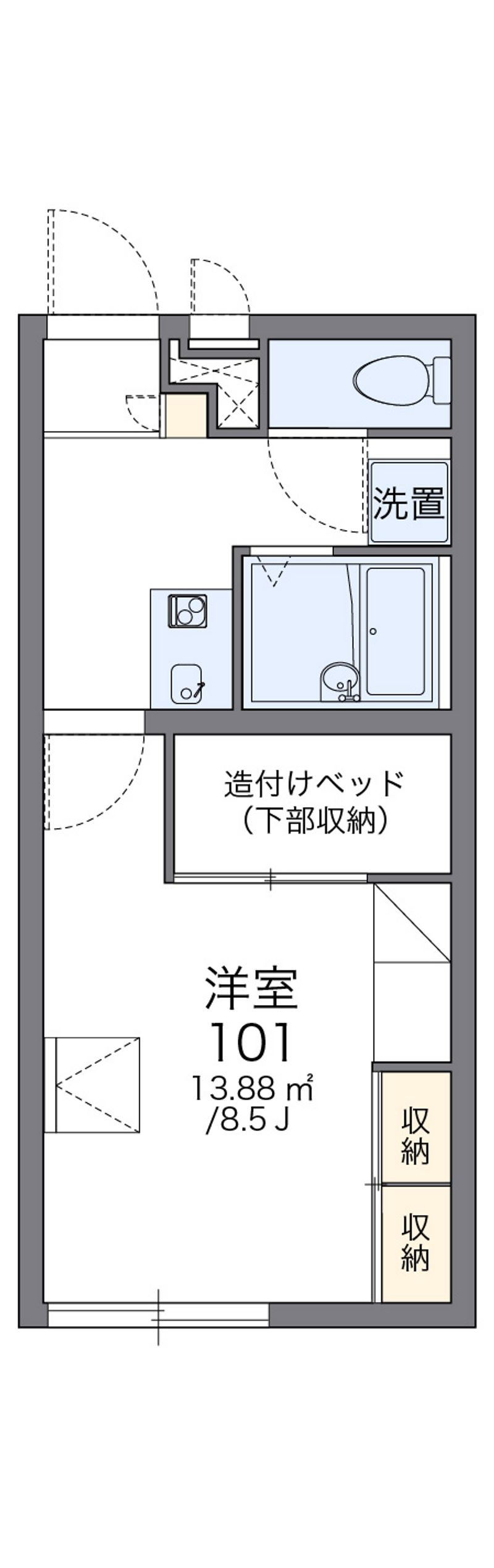レオパレスサンクフル 間取図