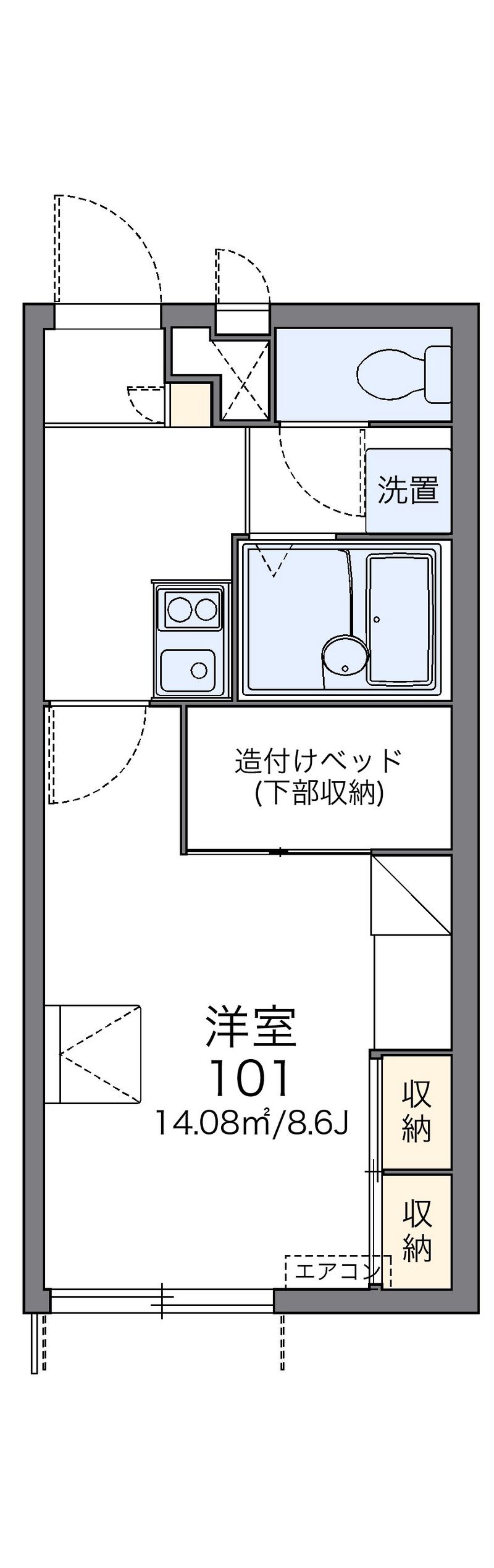 レオパレスポプラⅡ 間取図