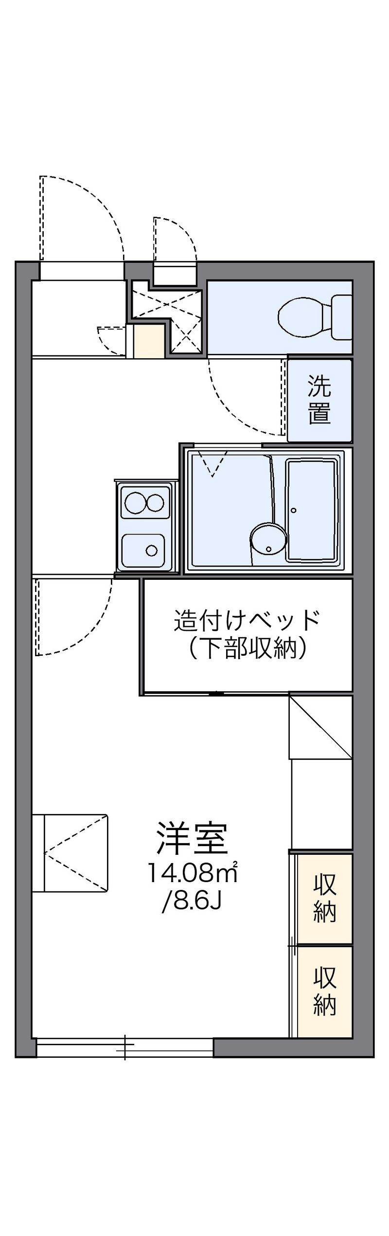 レオパレスセジュール 間取図
