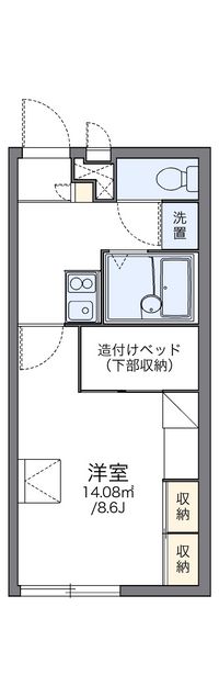 レオパレスセジュール 間取り図