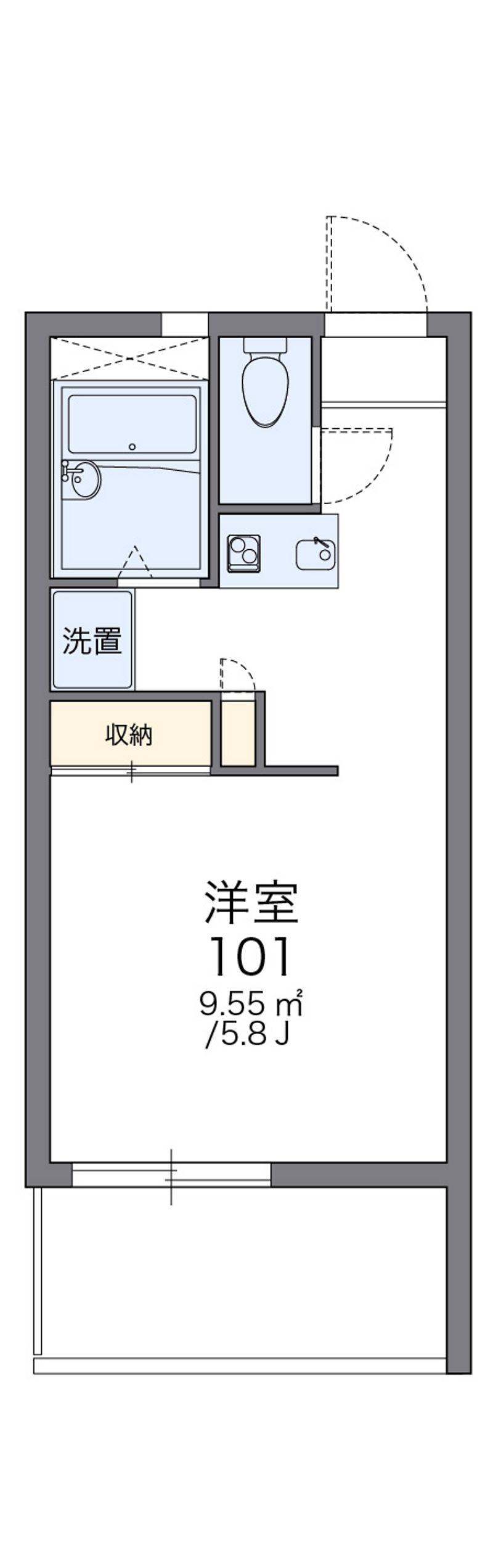 レオパレス栗林 間取図