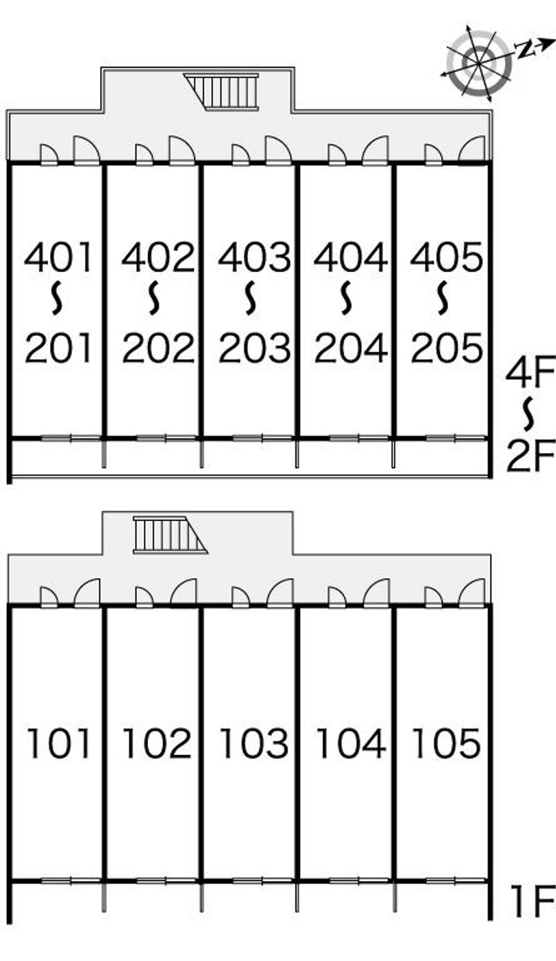 レオパレスコンフォート大津京 間取配置図