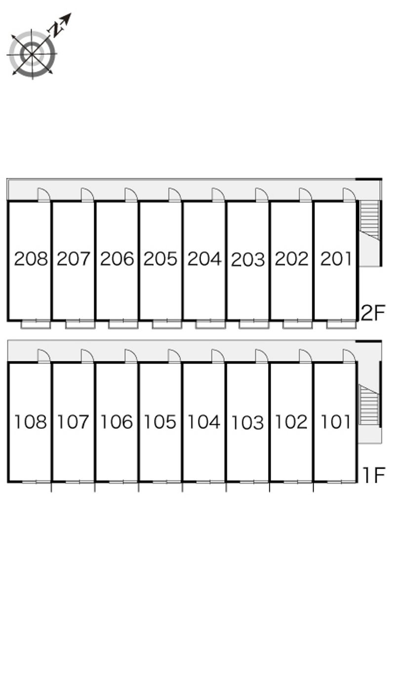 レオパレスヤバタⅠ 間取配置図
