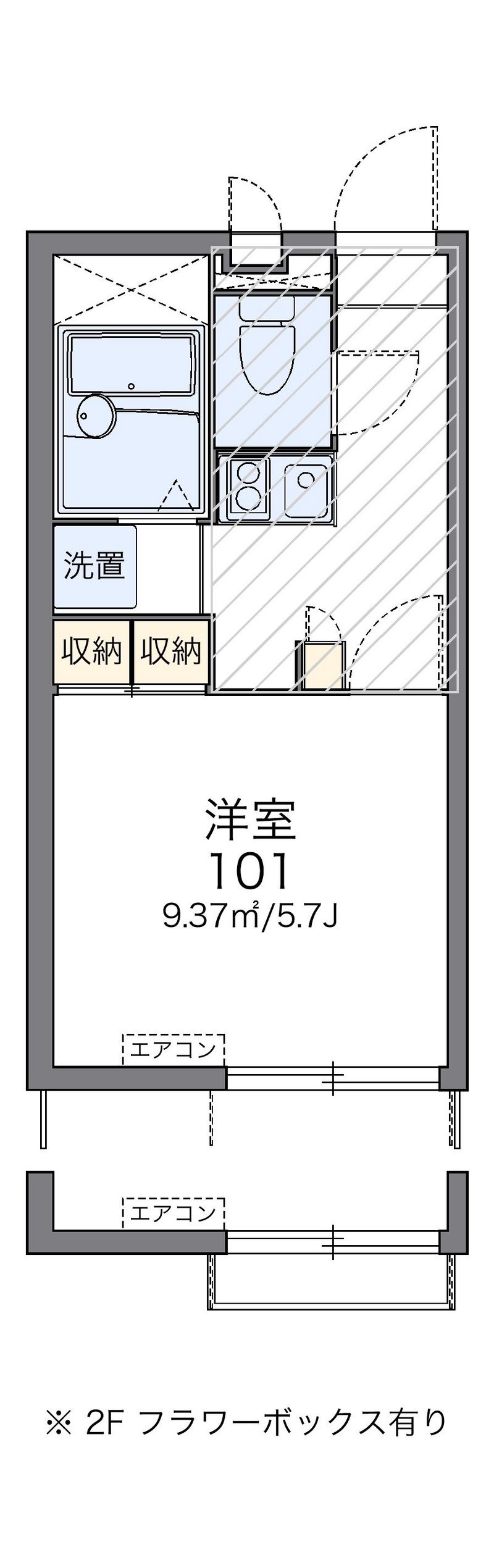 レオパレス一本松 間取図