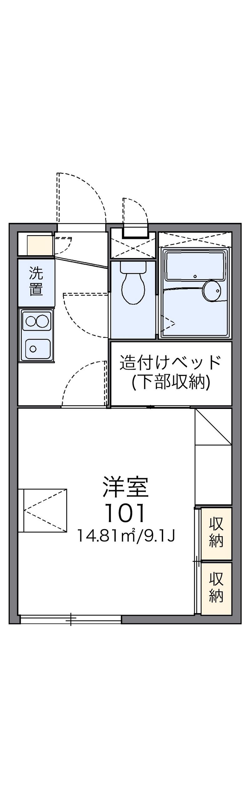 レオパレスＨＩすなやま 間取図
