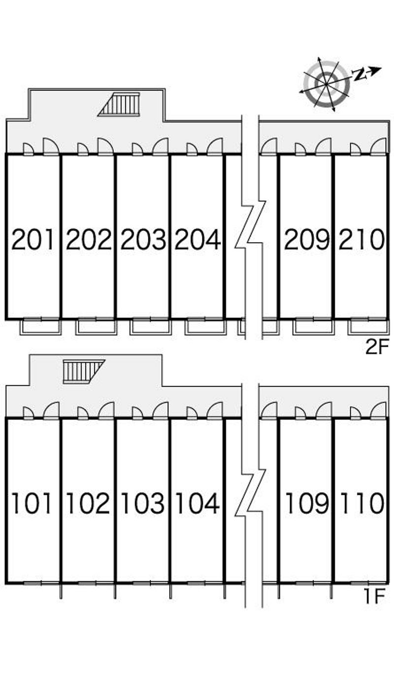 レオパレス大堀Ⅱ 間取配置図