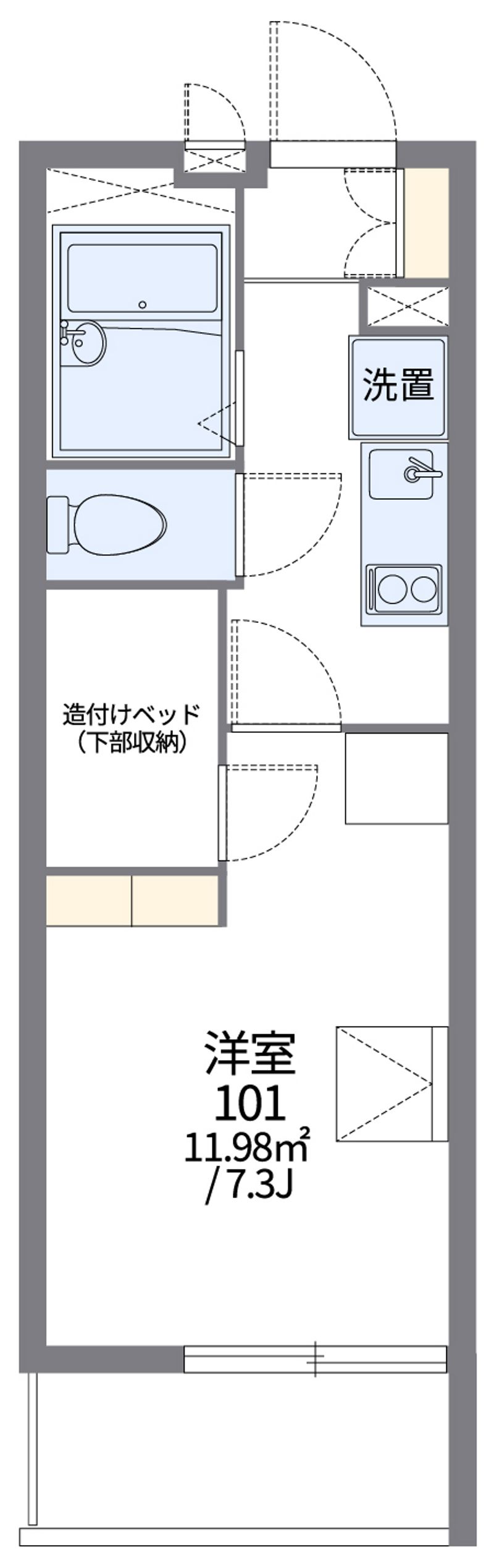 レオパレス隼Ⅲ 間取図