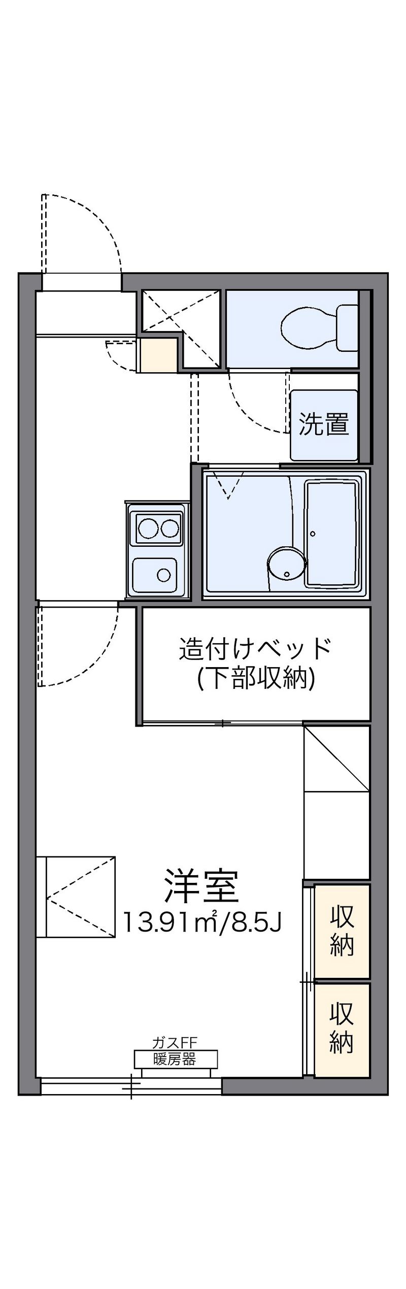 レオパレス丹頂 間取図