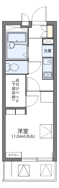 レオパレスフラックス 間取り図