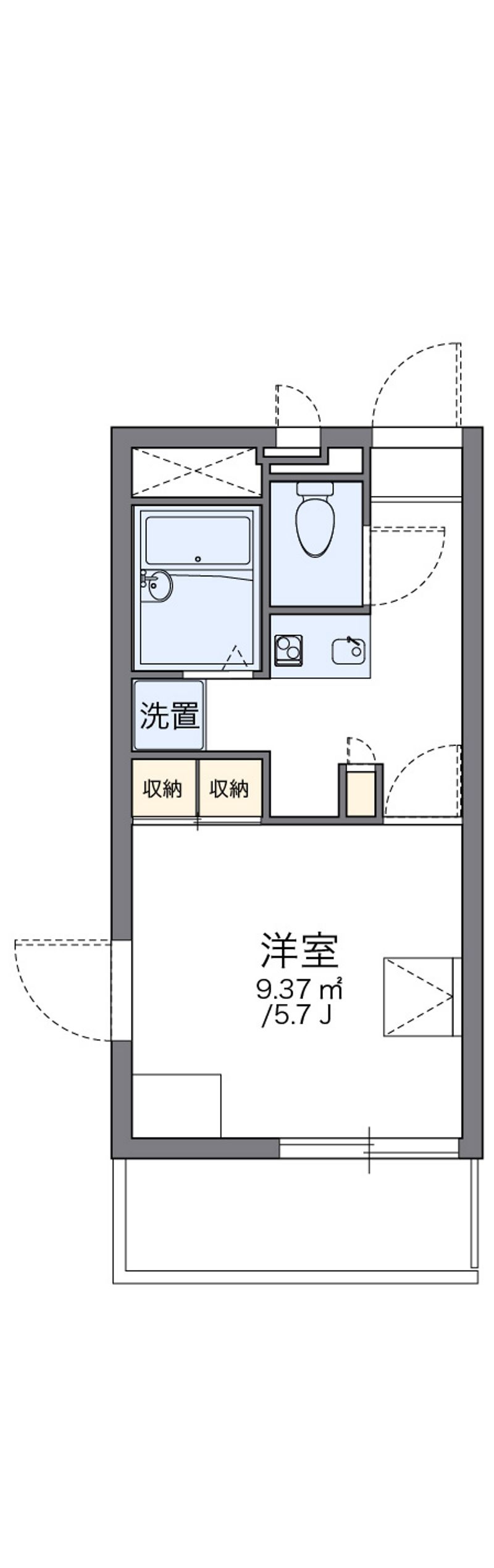 レオパレスサンボーン 間取図