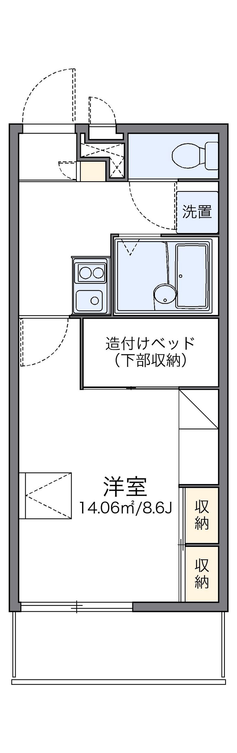 レオパレスアルモニ１番館 間取図