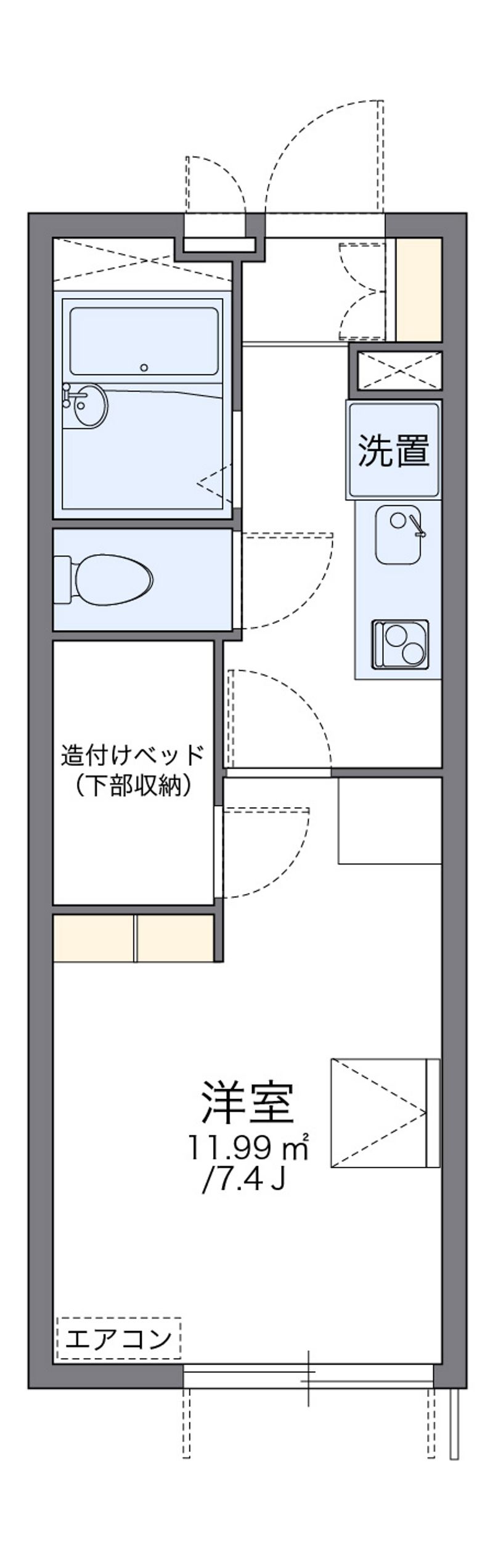 レオパレスゼロワントダ 間取図