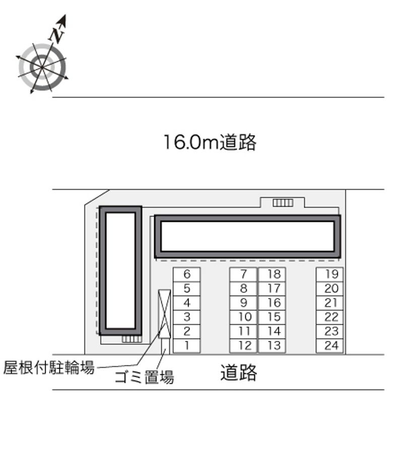 レオパレス新町 配置図