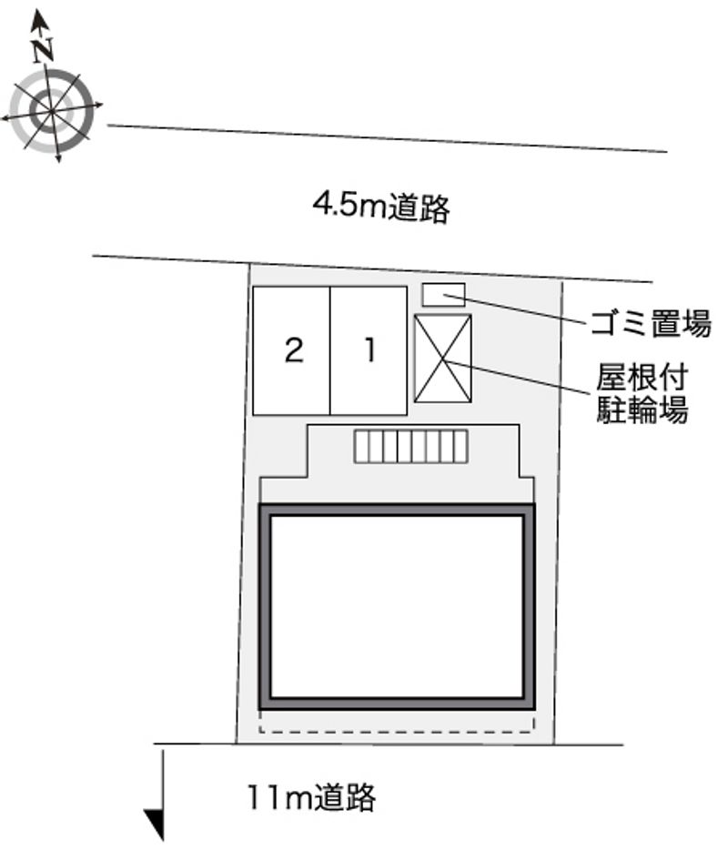 レオパレスシャンブル弐番館 配置図