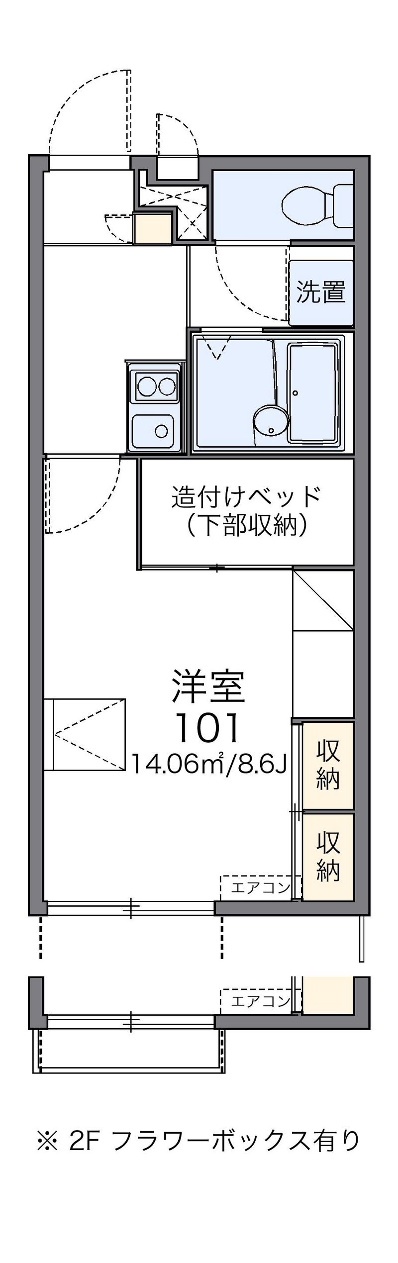 レオパレスフローラＭＫ 間取図