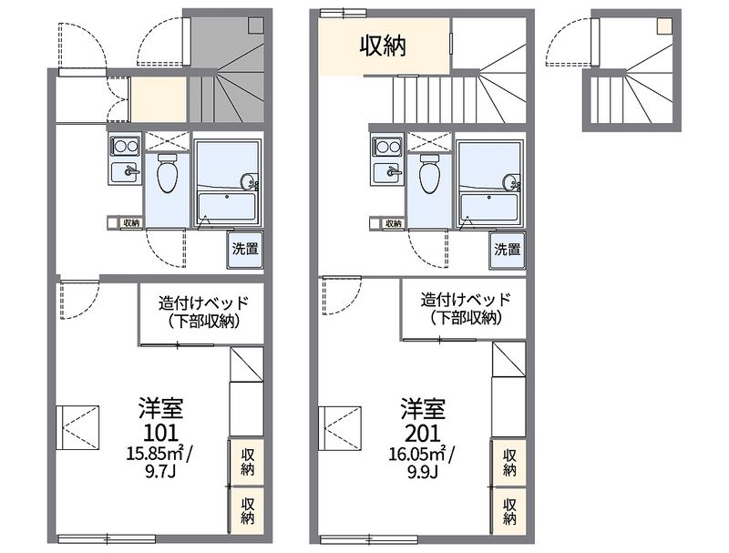 レオパレスベルタ千川 間取図