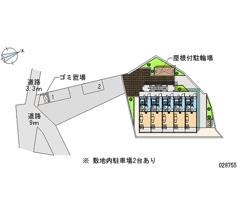 レオパレス川端Ⅱ 月極駐車場