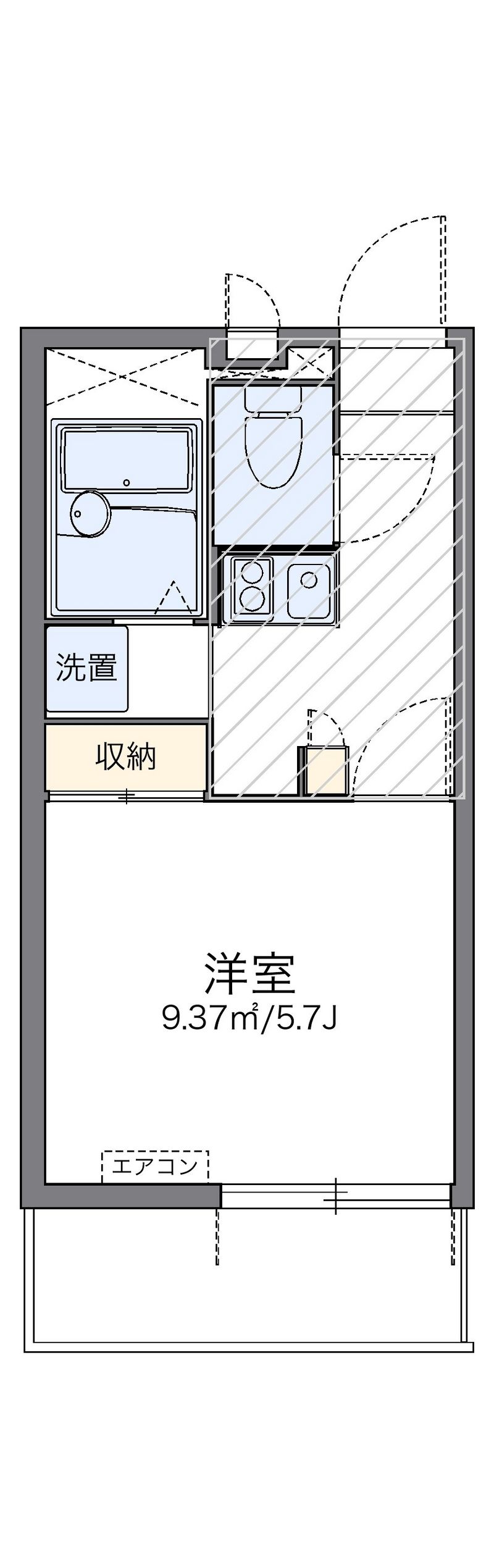 レオパレスラポールⅠ 間取り