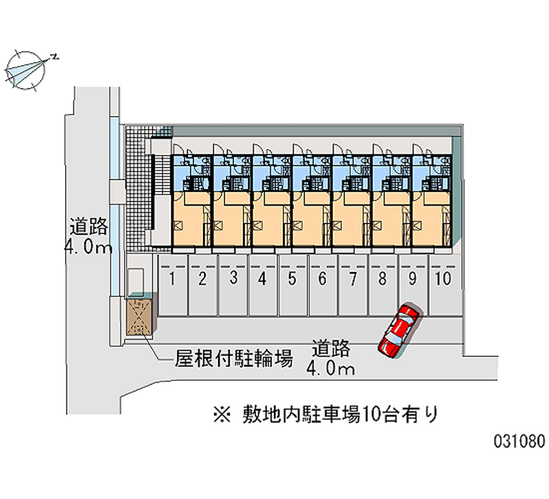 レオパレス元 月極駐車場