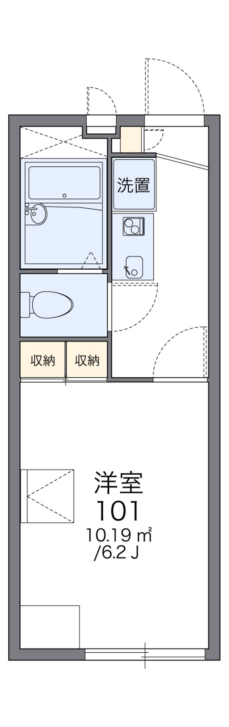 レオパレス和歌川 間取図