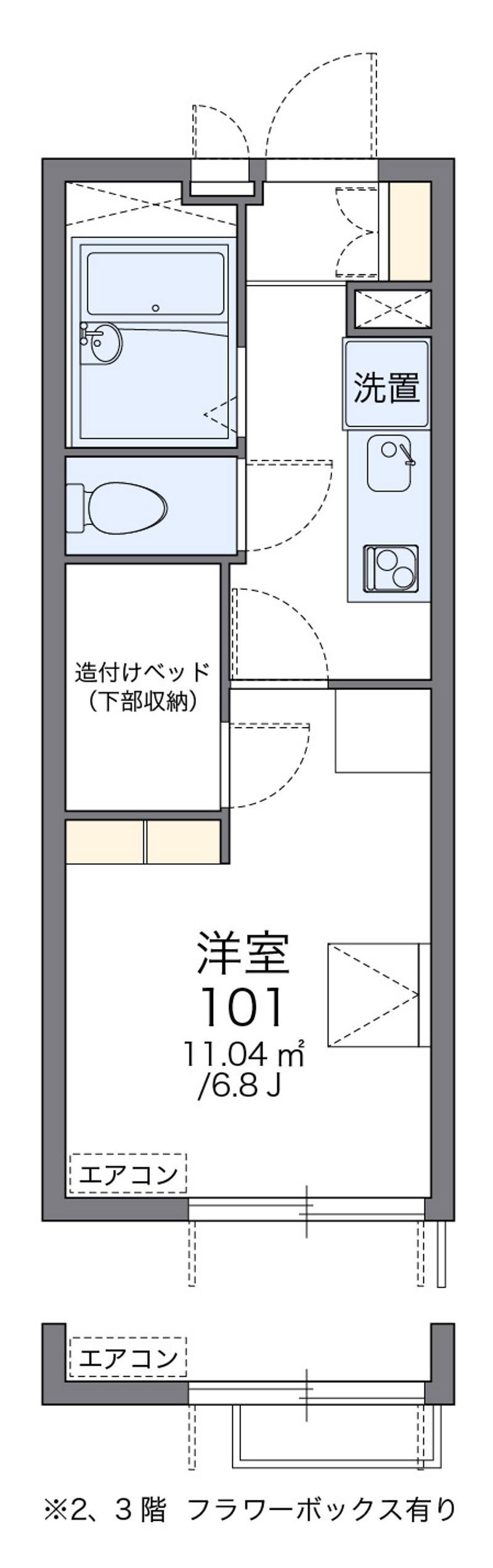 レオパレス志茂 間取図