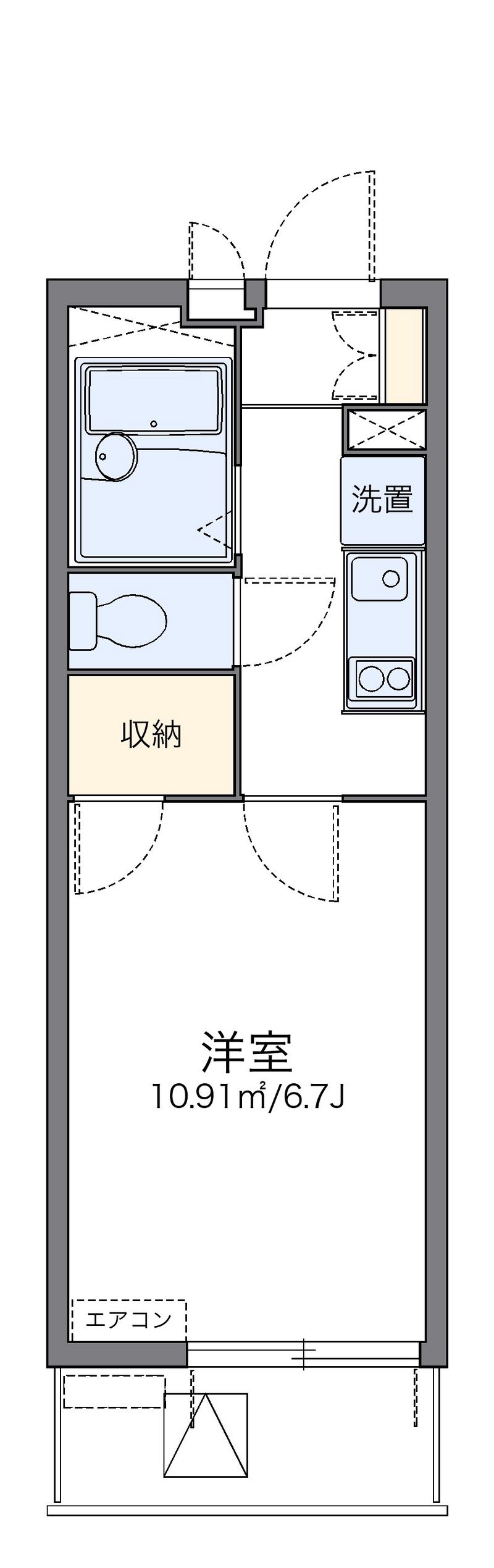 レオパレス大門坂下 間取り